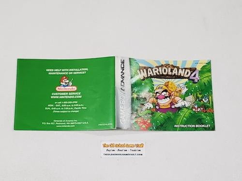 Wario Land 4 GBA Advance Manual